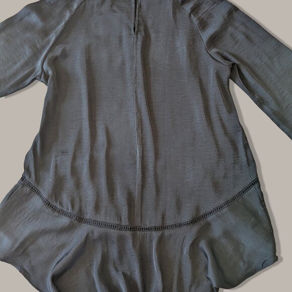 Mossimo Black Long Sleeve Peplum Blouse - Picture 5 of 8